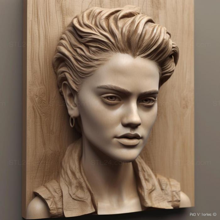 Famous (Kristen Stewart 1, 3DFMS_7400) 3D models for cnc